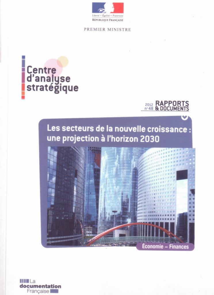 Les secteurs de la nouvelle croissance, une projection à l’horizon 2030
