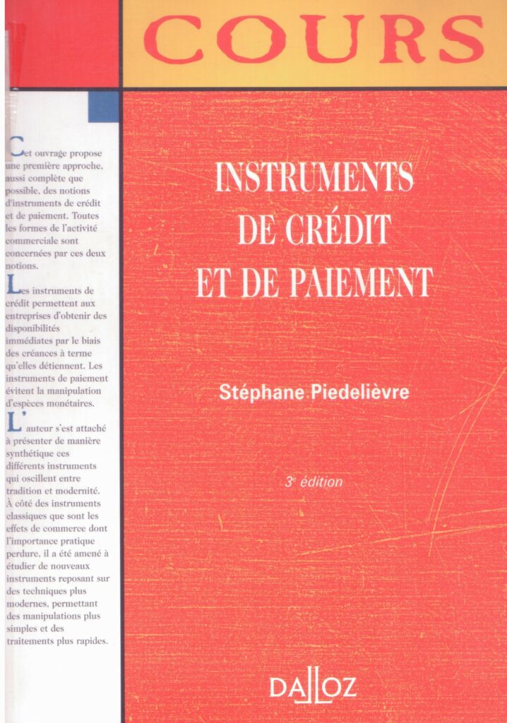 Instruments de crédit et de paiement